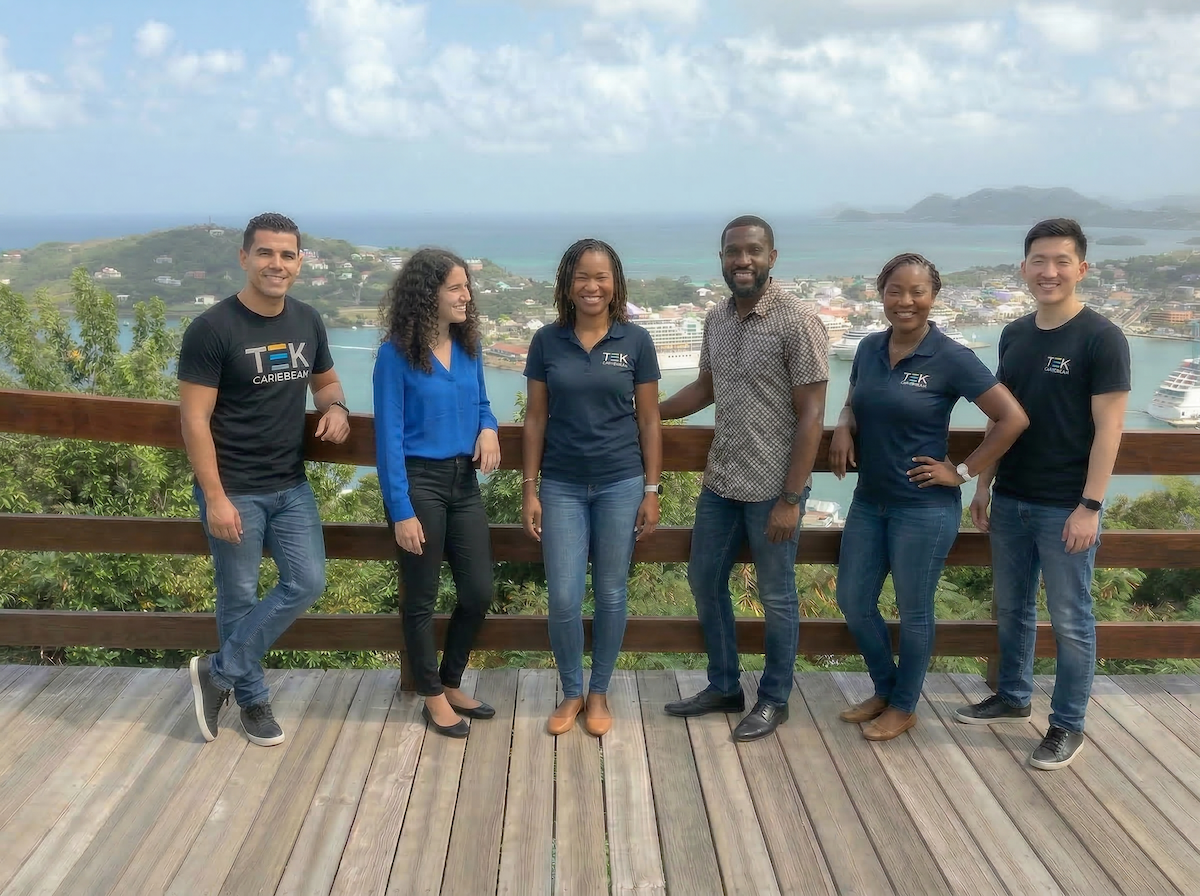 Trimo Solutions St. Lucia team overlooking the island